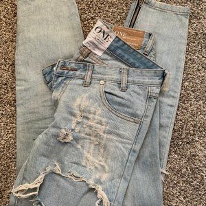 One Teaspoon Trashed Free Bird Jeans